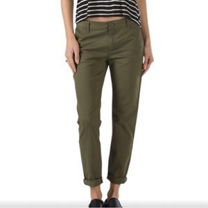 Olive Green Vans Chino Pants